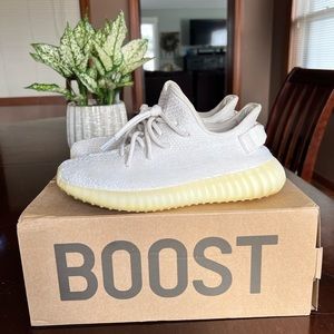 Worn triple white Yeezy boost! Gifted by an ex, so please get out of my hands!